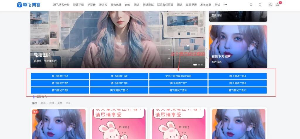 子比主题 – 文字广告位小工具_自动到期下架-凌久源码网
